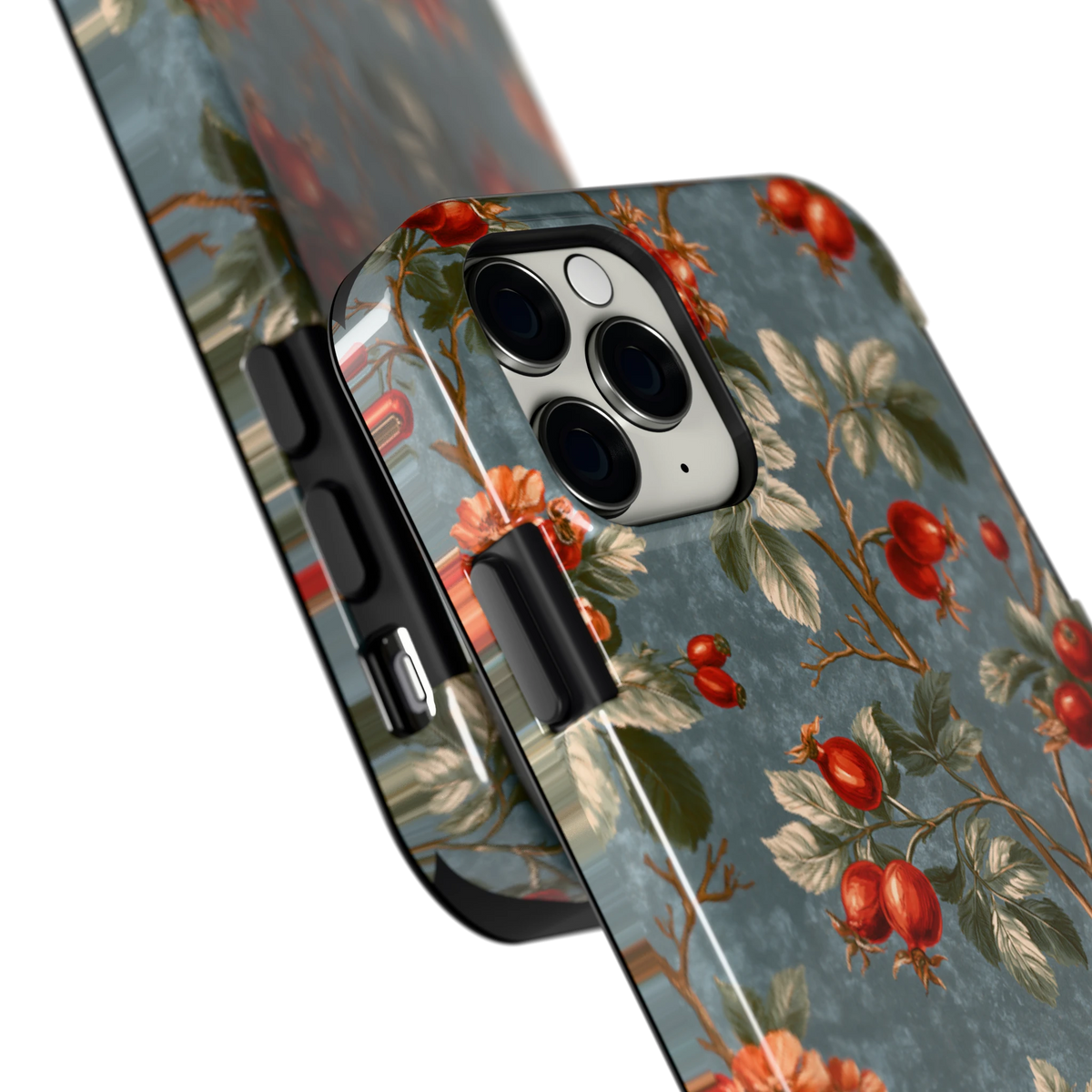Rozenbottel Takken hoesje voor iPhone 11 Pro, close-up