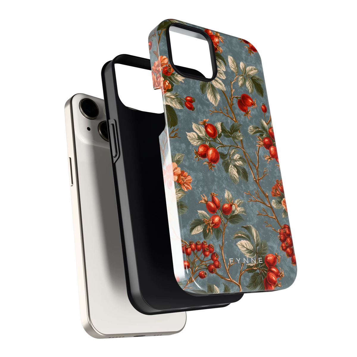 Rozenbottel Takken hoesje voor iPhone 13, los van de telefoon