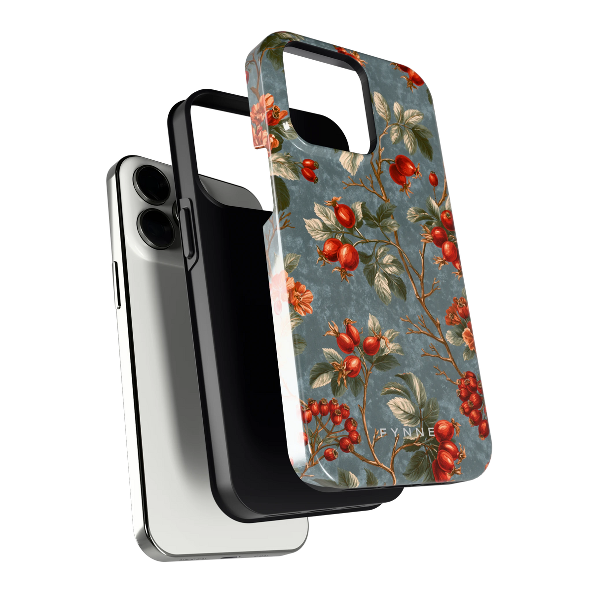 Rozenbottel Takken hoesje voor iPhone 13 Pro, los van de telefoon