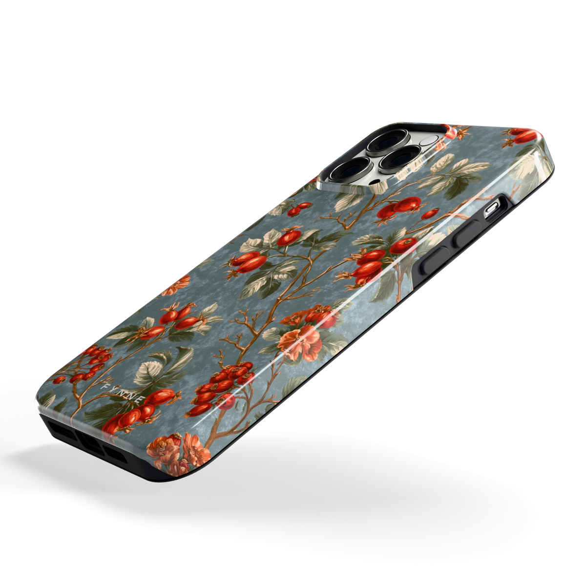 Rozenbottel Takken hoesje voor iPhone 13 Pro Max, schuin