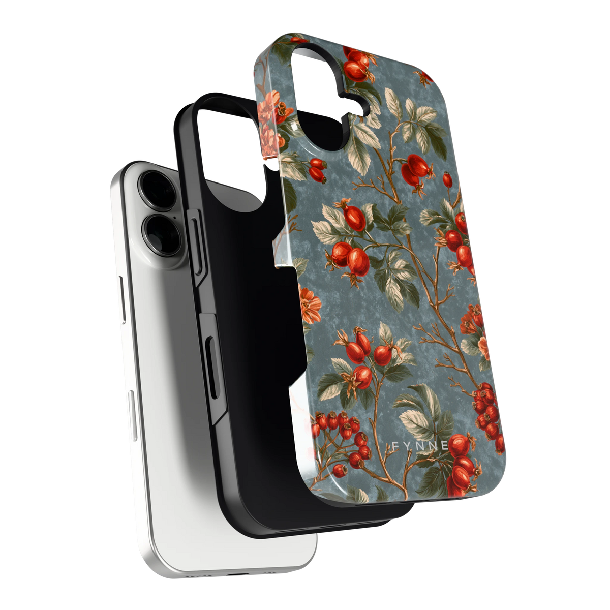 Rozenbottel Takken hoesje voor iPhone 16, los van de telefoon