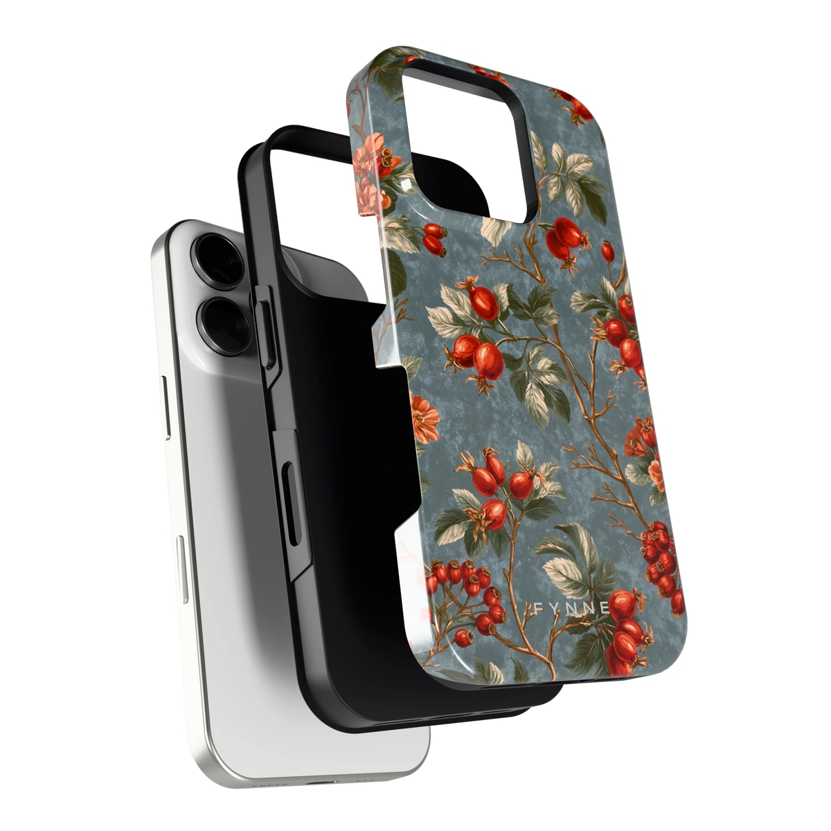 Rozenbottel Takken hoesje voor iPhone 16 Pro, los van de telefoon