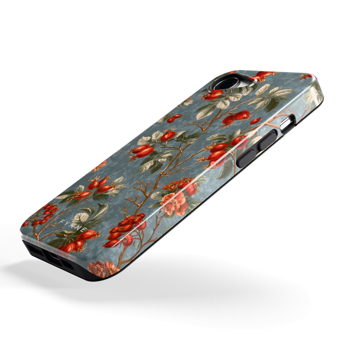 Rozenbottel Takken hoesje voor iPhone 16e, schuin