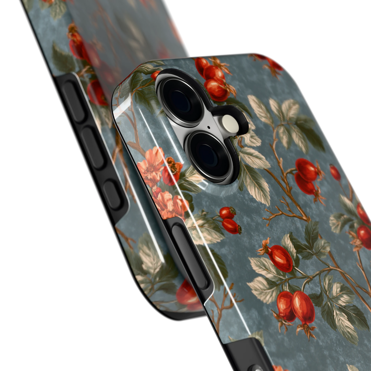 Rozenbottel Takken hoesje voor iPhone 17, close-up