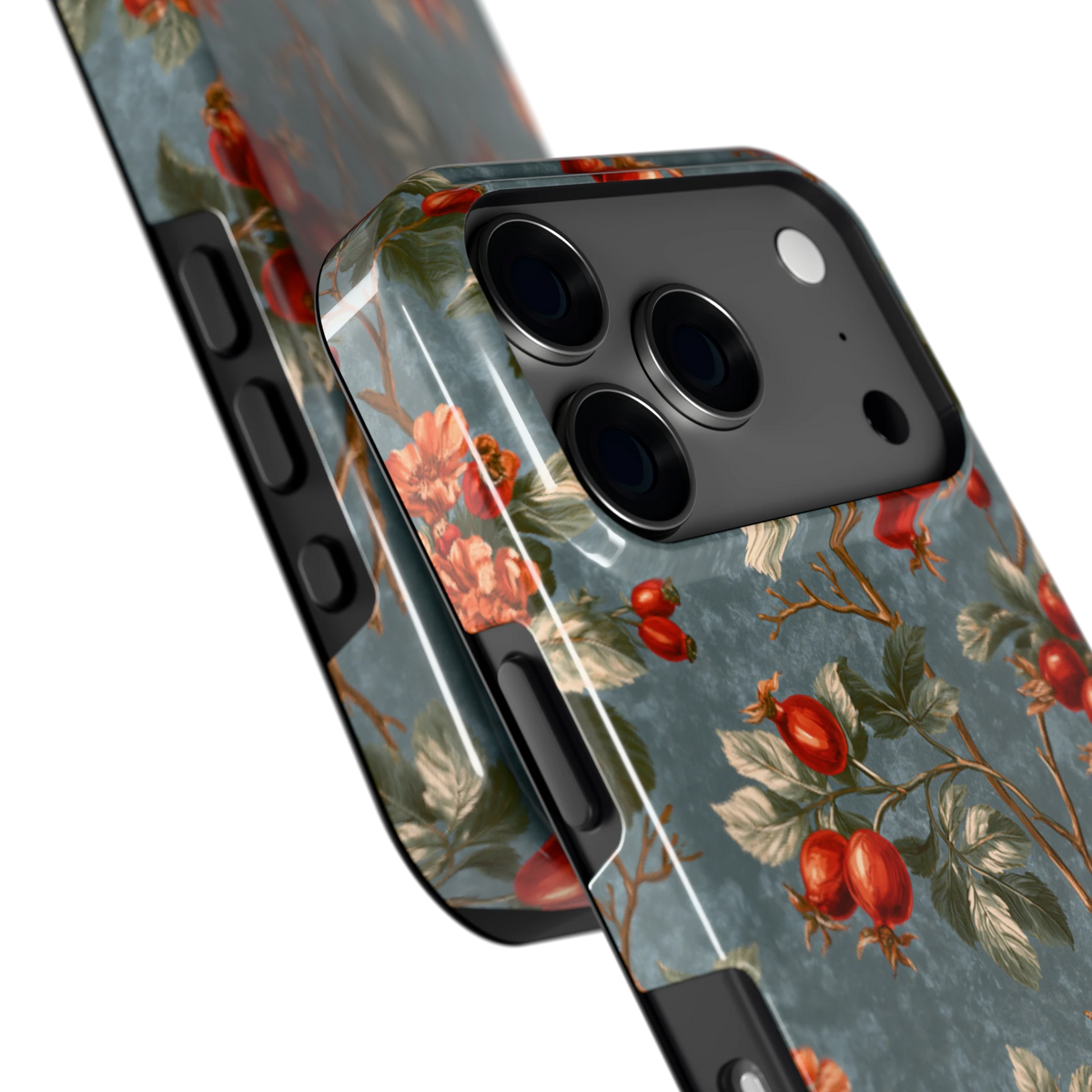 Rozenbottel Takken hoesje voor iPhone 17 Pro, close-up