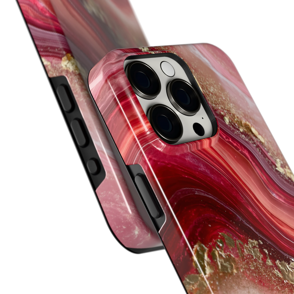 Robijn Agaat hoesje voor iPhone 15 Pro Max, close-up