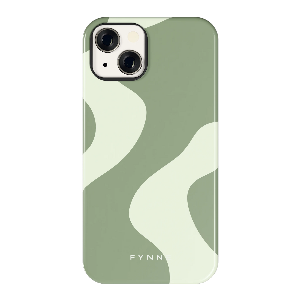 Saliegroene Vlekken hoesje voor iPhone 13, achterkant