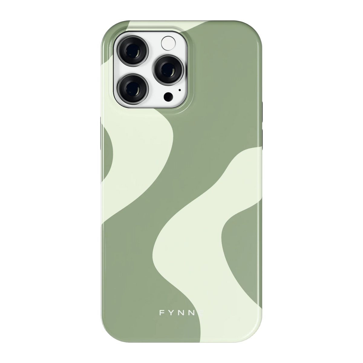 Saliegroene Vlekken hoesje voor iPhone 14 Pro Max, achterkant