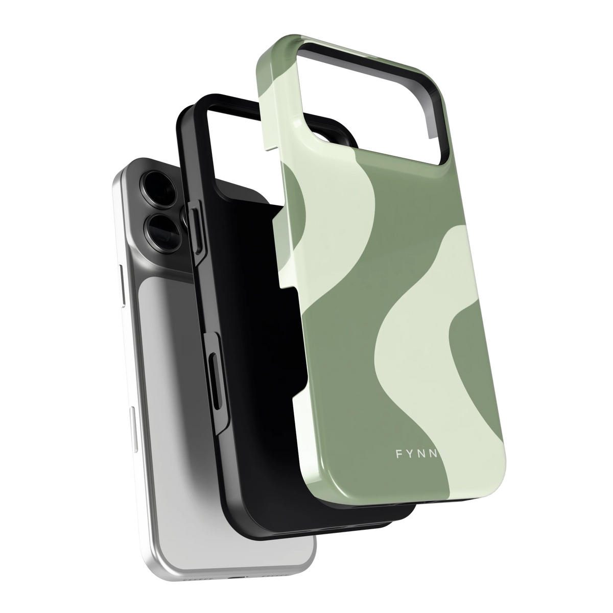Saliegroene Vlekken hoesje voor iPhone 18 Pro Max, los van de telefoon