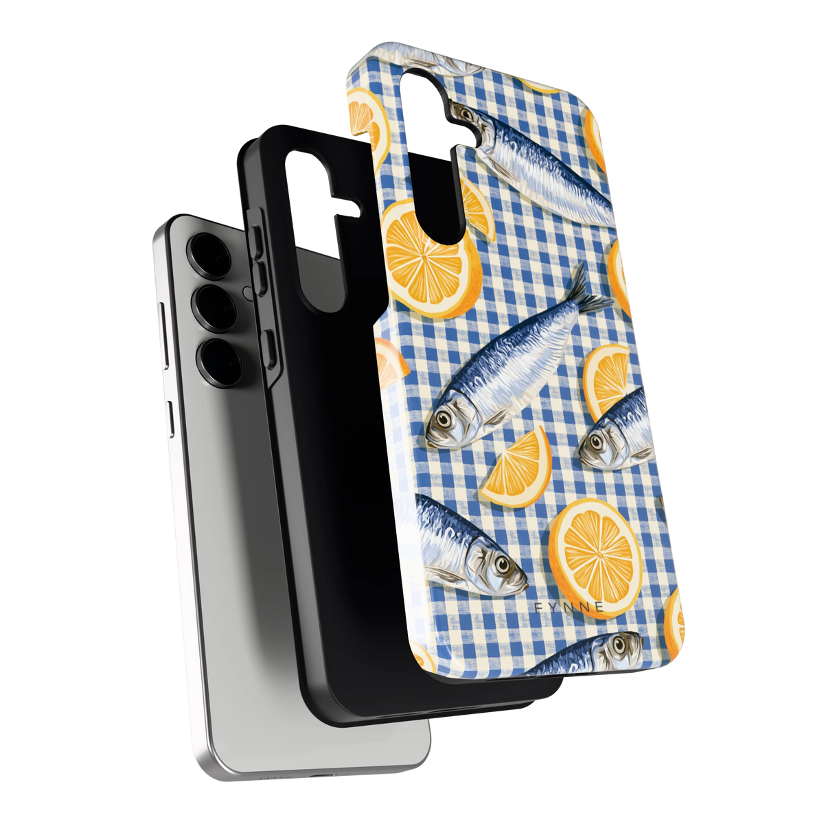 Sardines en Citroen hoesje voor Galaxy S24 FE, los van de telefoon