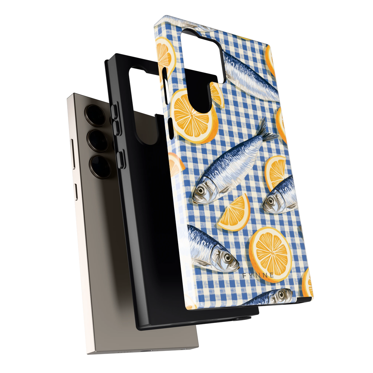 Sardines en Citroen hoesje voor Galaxy S24 Ultra, los van de telefoon
