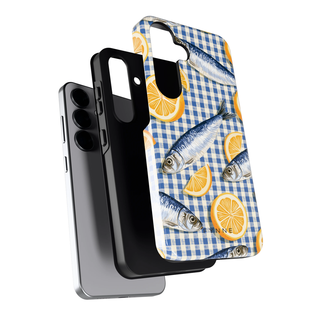 Sardines en Citroen hoesje voor Galaxy S25, los van de telefoon