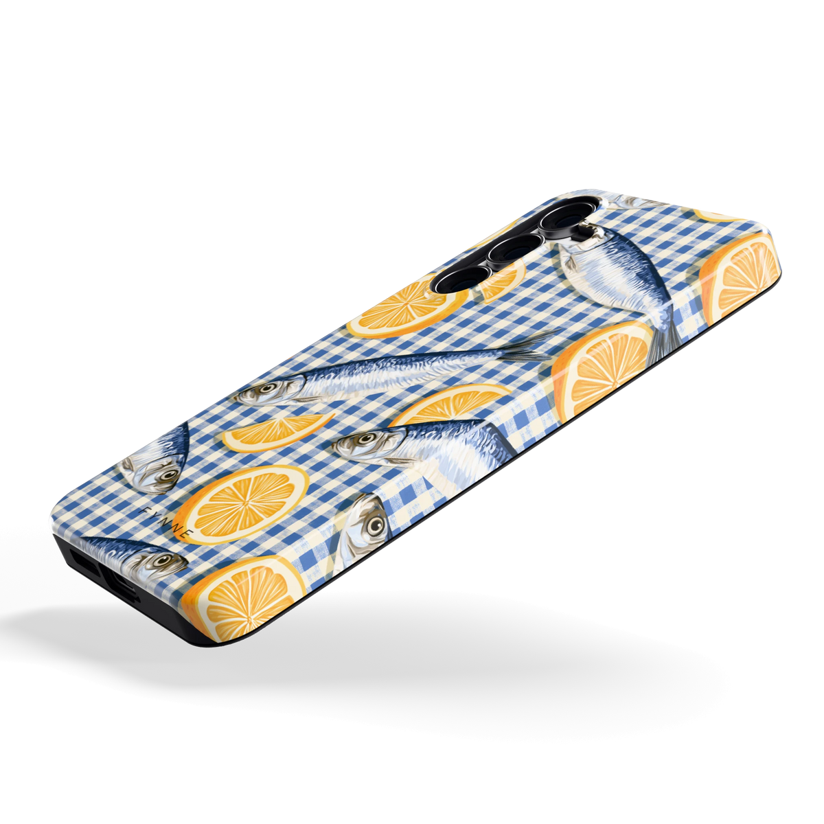 Sardines en Citroen hoesje voor Galaxy S25 FE, schuin