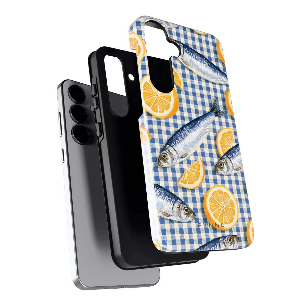 Sardines en Citroen hoesje voor Galaxy S25+, los van de telefoon