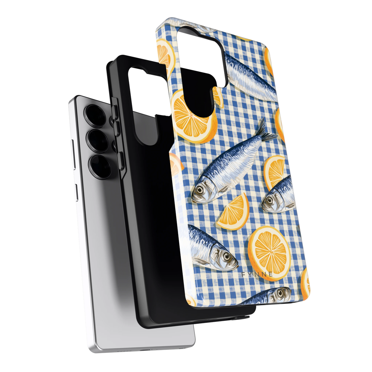 Sardines en Citroen hoesje voor Galaxy S25 Ultra, los van de telefoon