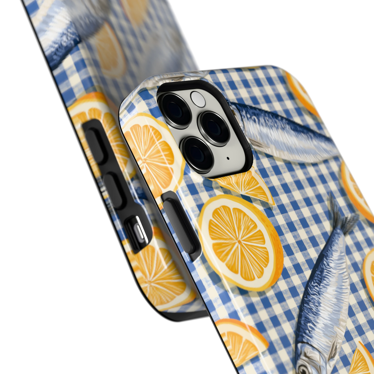 Sardines en Citroen hoesje voor iPhone 11 Pro Max, close-up