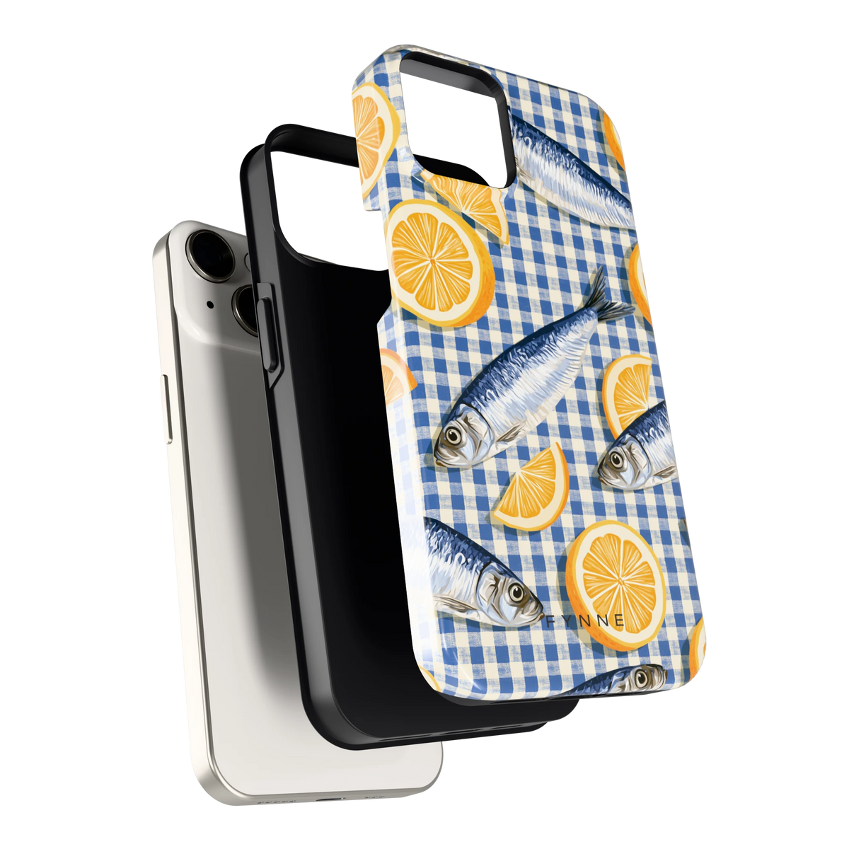 Sardines en Citroen hoesje voor iPhone 14, los van de telefoon