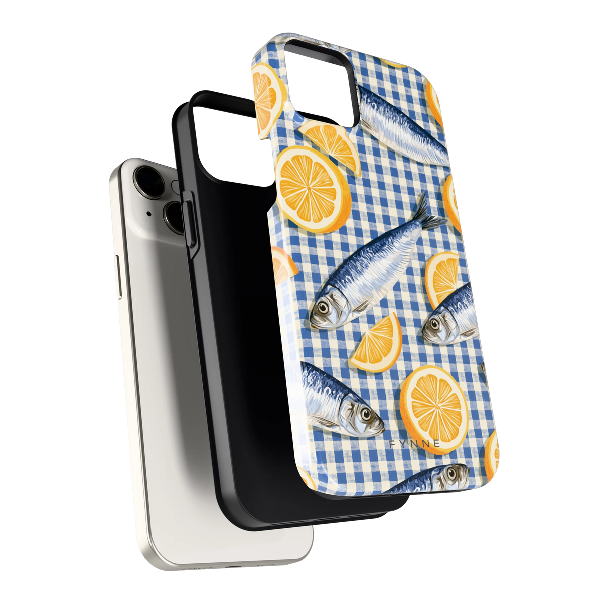 Sardines en Citroen hoesje voor iPhone 14 Plus, los van de telefoon