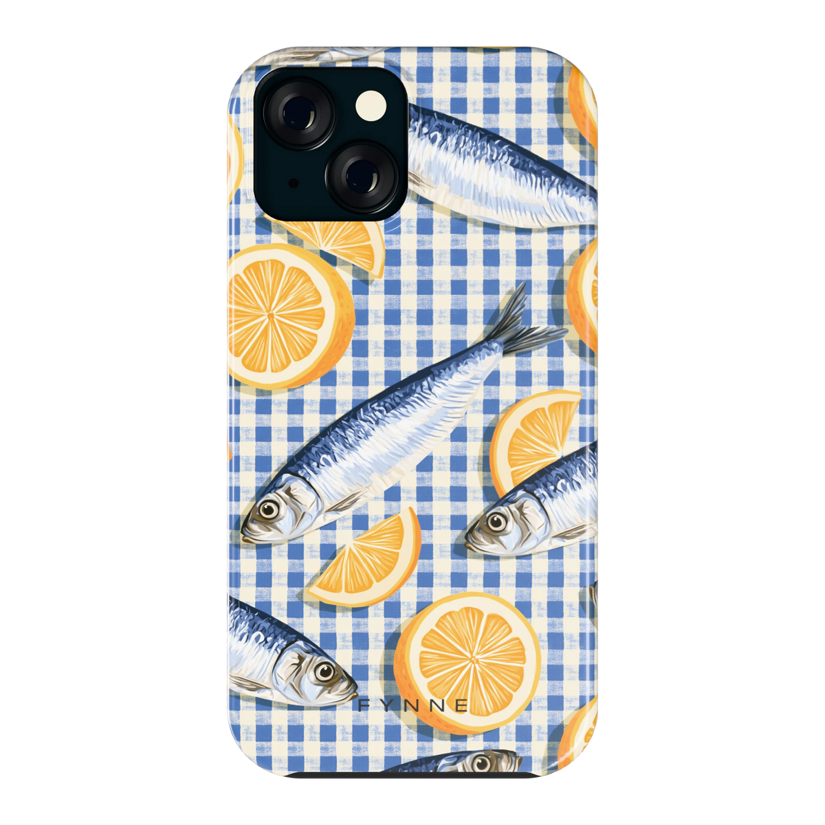 Sardines en Citroen hoesje voor iPhone 15, achterkant
