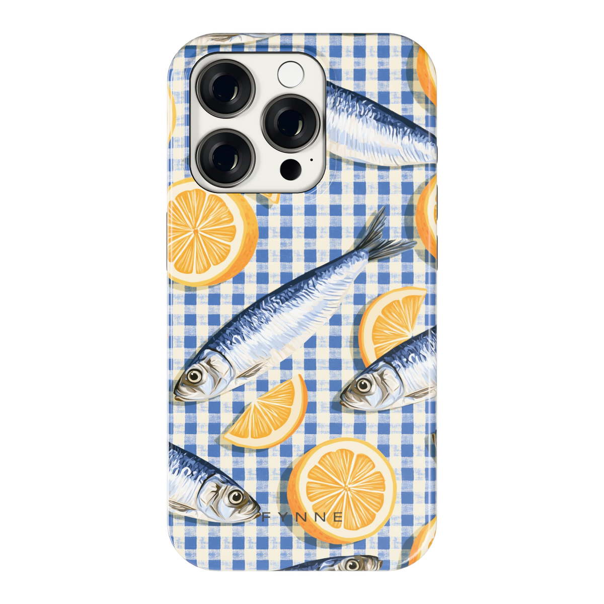 Sardines en Citroen hoesje voor iPhone 15 Pro, achterkant