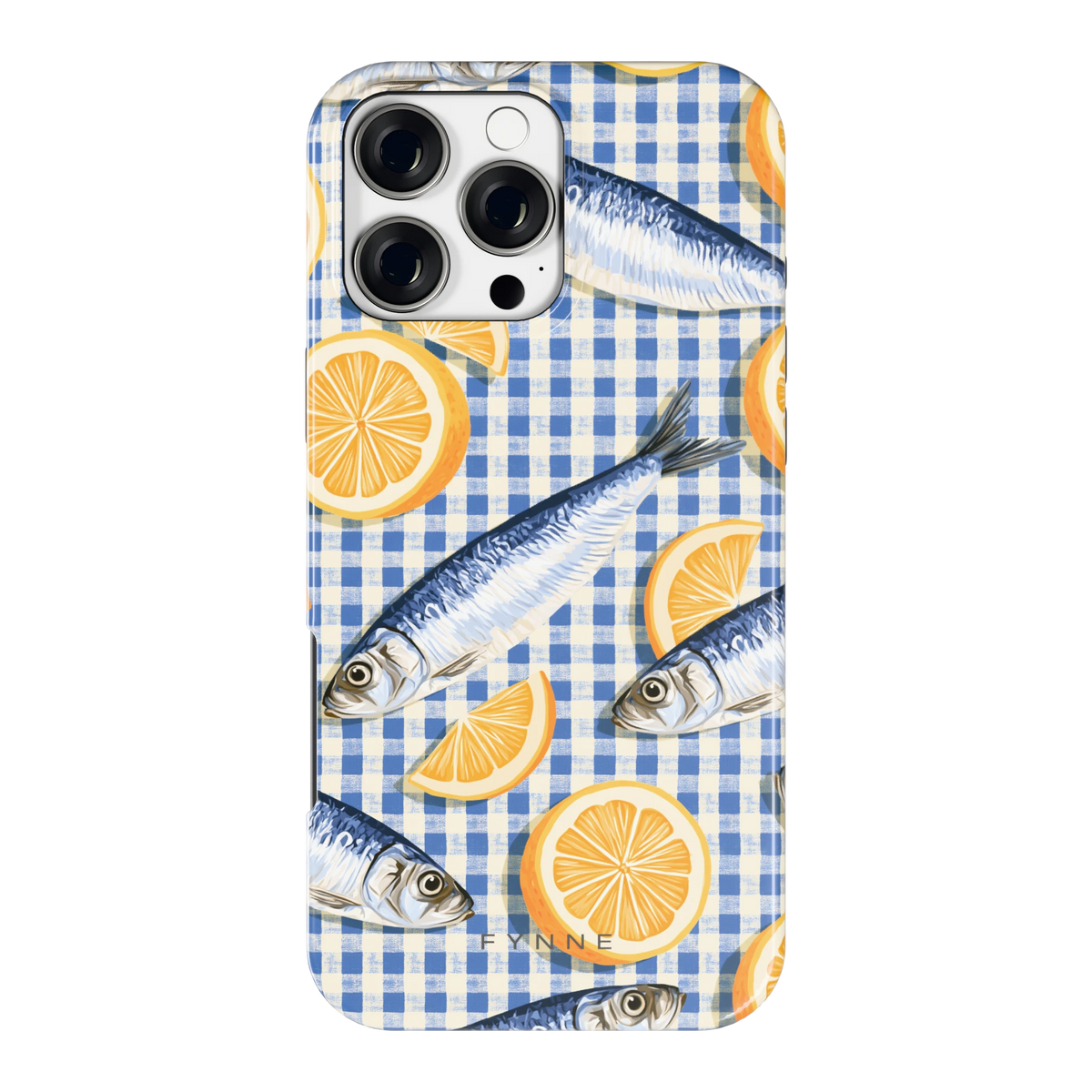Sardines en Citroen hoesje voor iPhone 16 Pro Max, achterkant