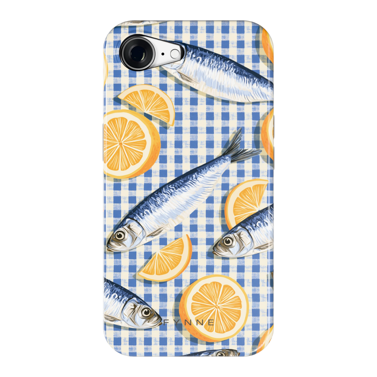 Sardines en Citroen hoesje voor iPhone 16e, achterkant