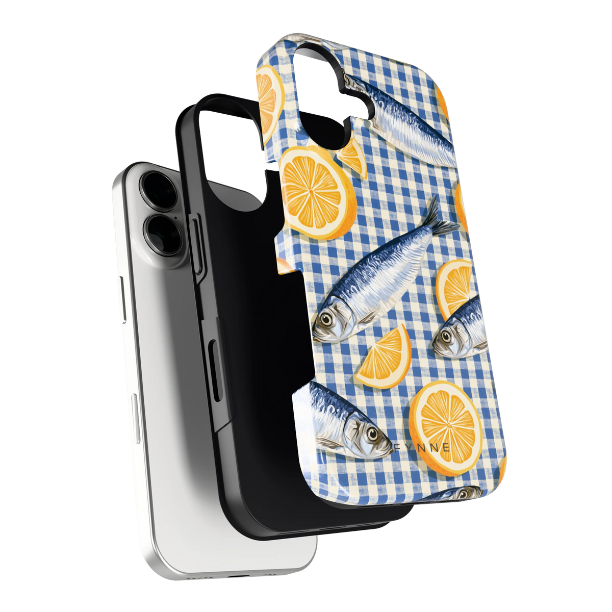 Sardines en Citroen hoesje voor iPhone 17, los van de telefoon