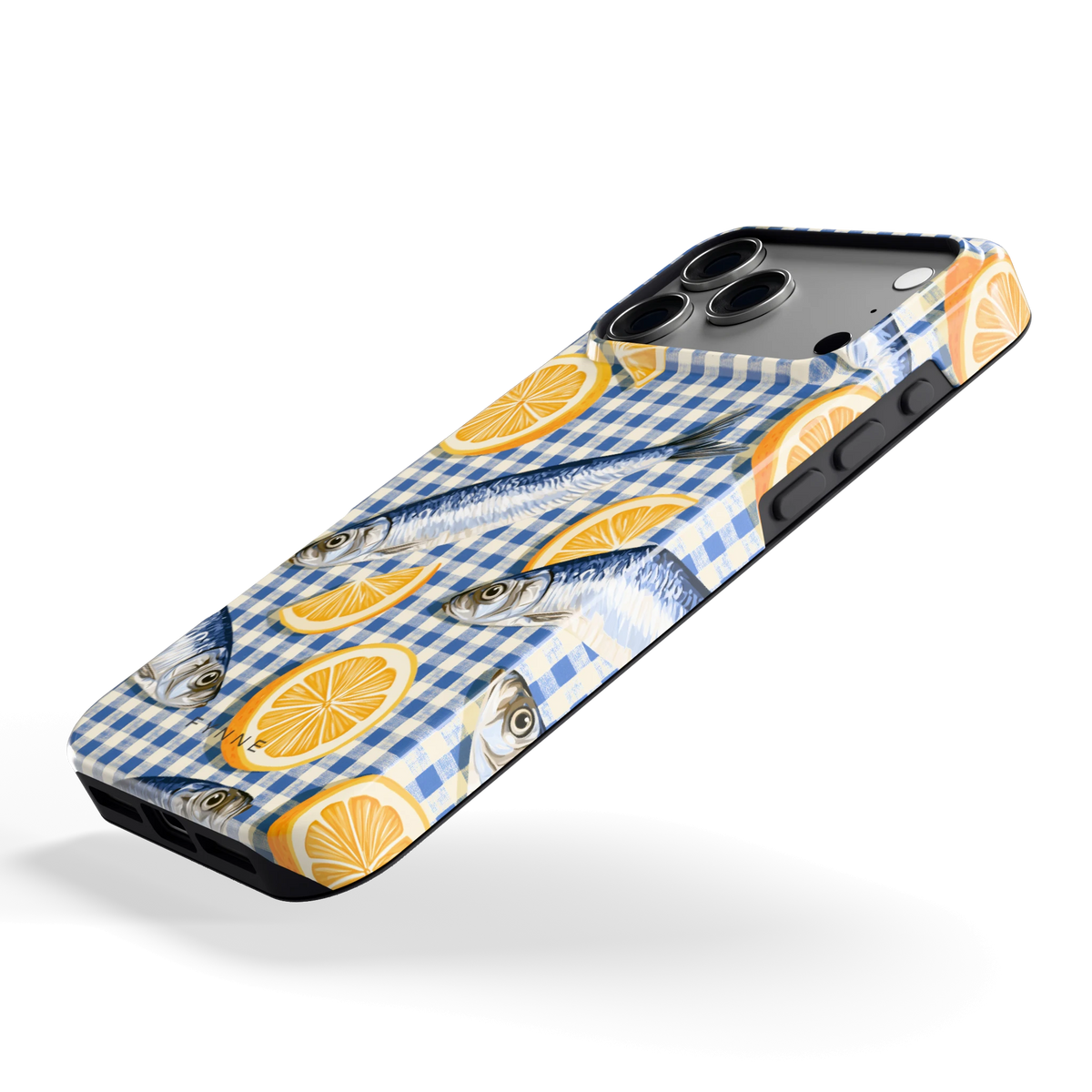 Sardines en Citroen hoesje voor iPhone 17 Pro Max, schuin
