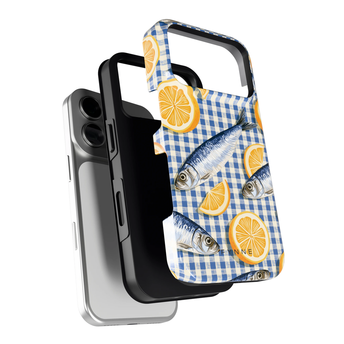 Sardines en Citroen hoesje voor iPhone 18 Pro, los van de telefoon