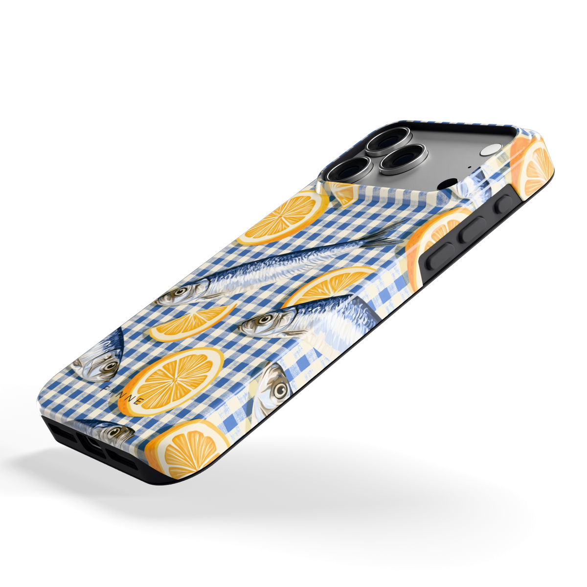 Sardines en Citroen hoesje voor iPhone 18 Pro Max, schuin