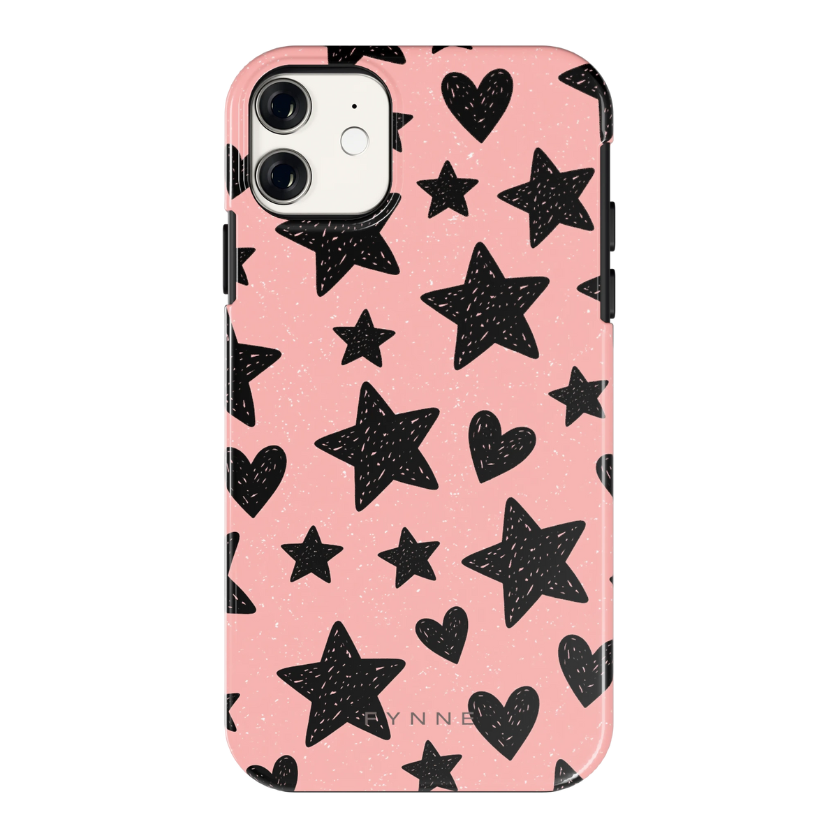 Getekende sterren en hartjes hoesje voor iPhone 11, achterkant