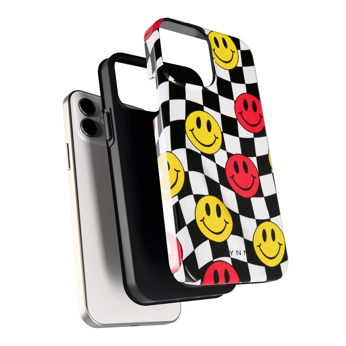 Smiley Geruit hoesje voor iPhone 12, los van de telefoon