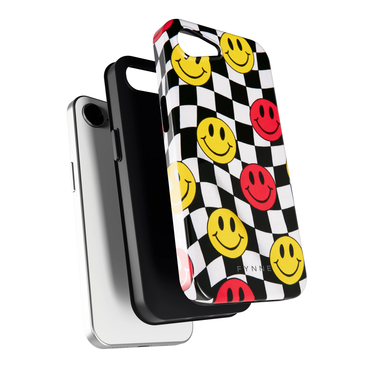 Smiley Geruit hoesje voor iPhone 16e, los van de telefoon