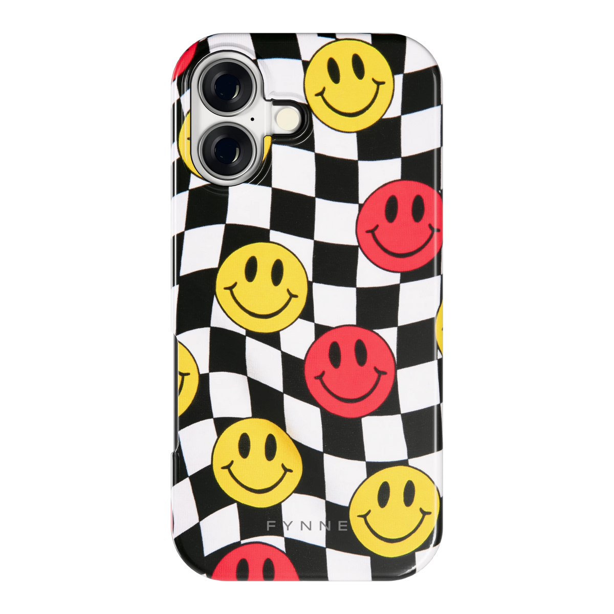 Smiley Geruit hoesje voor iPhone 17, achterkant