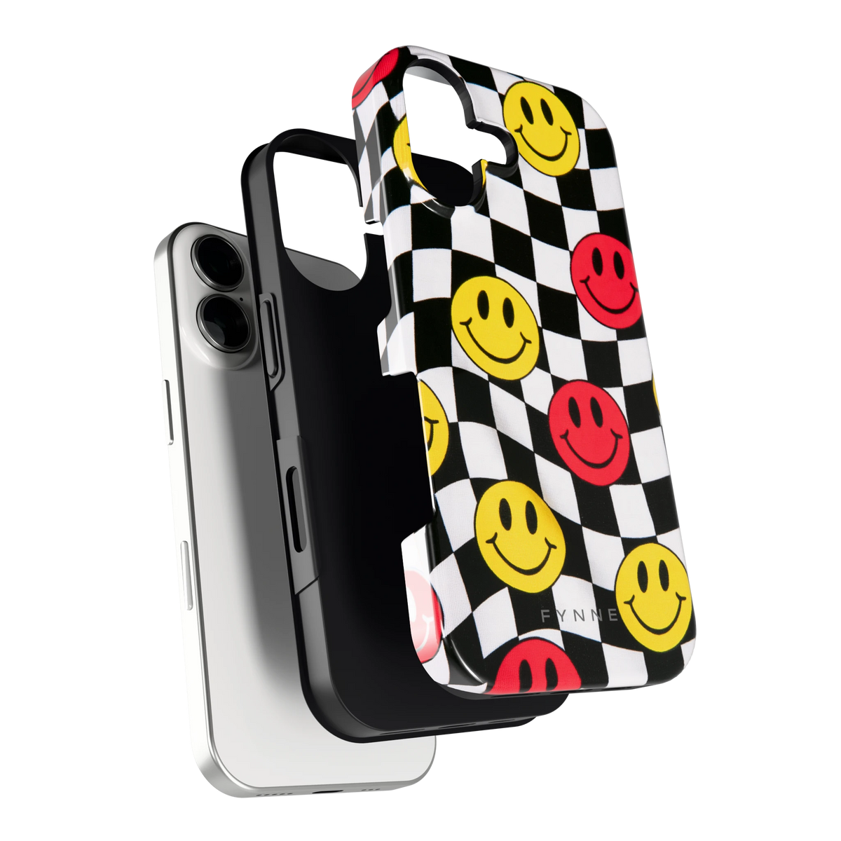 Smiley Geruit hoesje voor iPhone 17, los van de telefoon