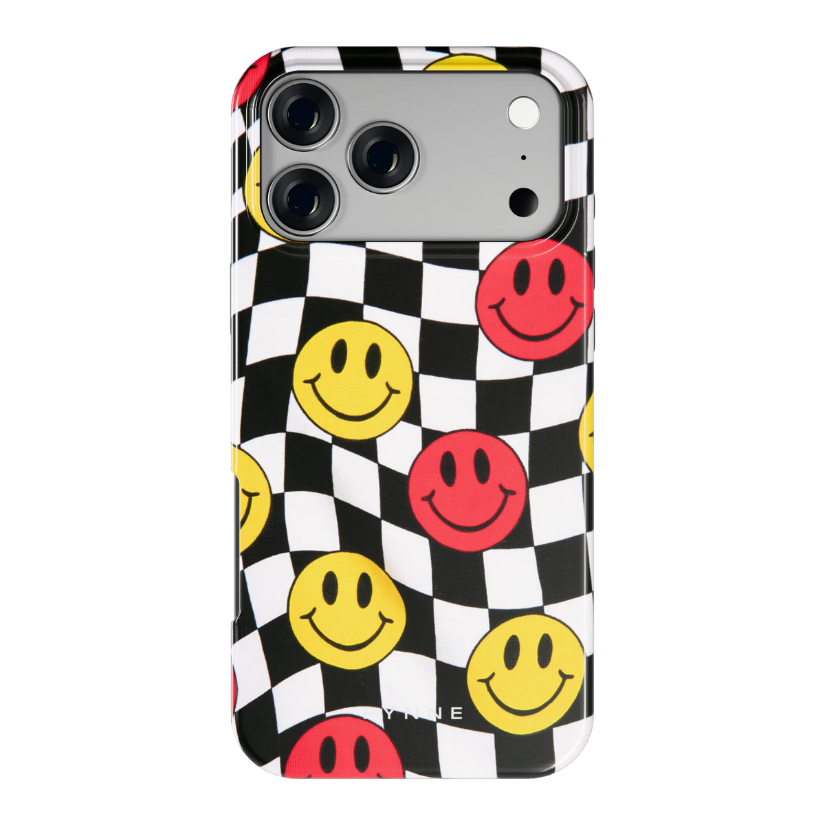 Smiley Geruit hoesje voor iPhone 17 Pro Max, achterkant