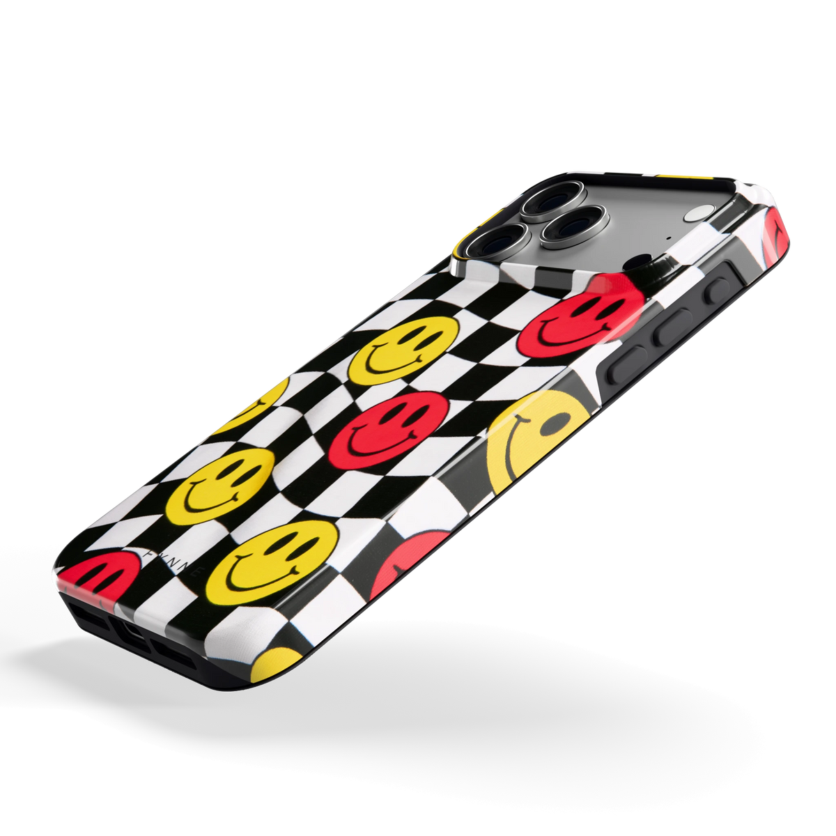 Smiley Geruit hoesje voor iPhone 18 Pro Max, schuin