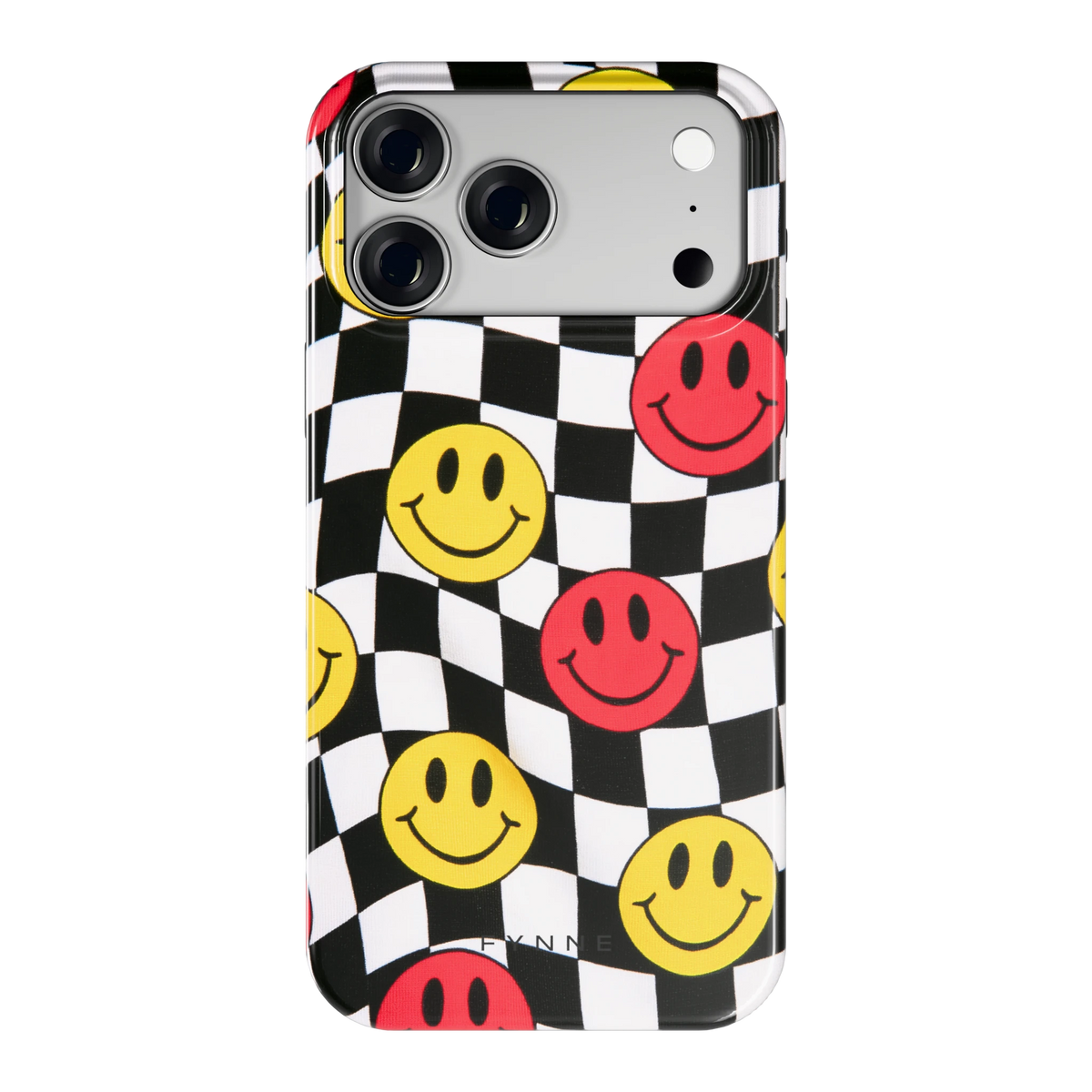 Smiley Geruit hoesje voor iPhone 18 Pro Max, achterkant