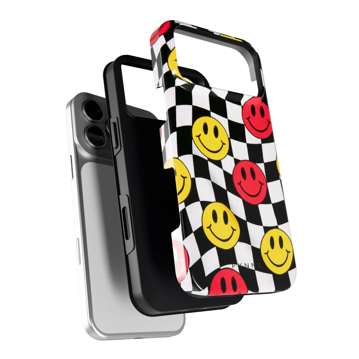 Smiley Geruit hoesje voor iPhone 18 Pro Max, los van de telefoon
