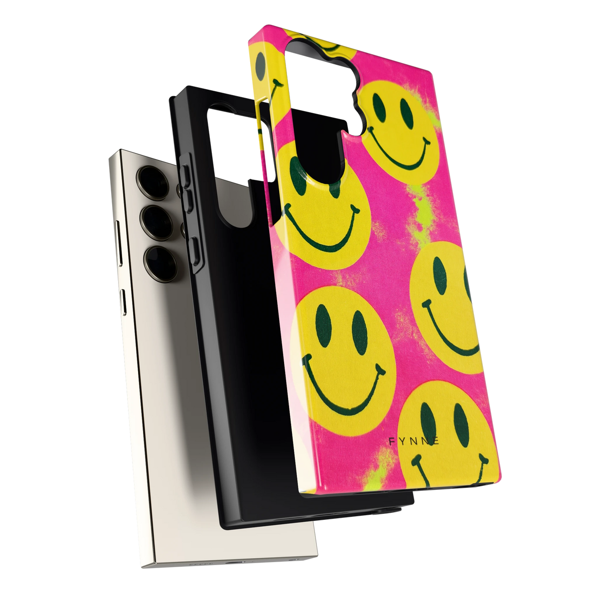 Smiley Tie-Dye hoesje voor Galaxy S23 Ultra, los van de telefoon