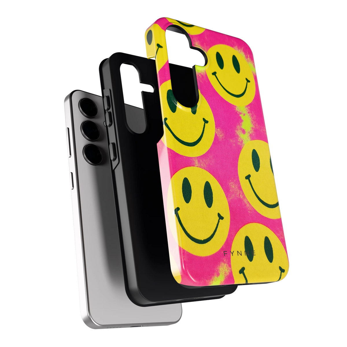 Smiley Tie-Dye hoesje voor Galaxy S24, los van de telefoon