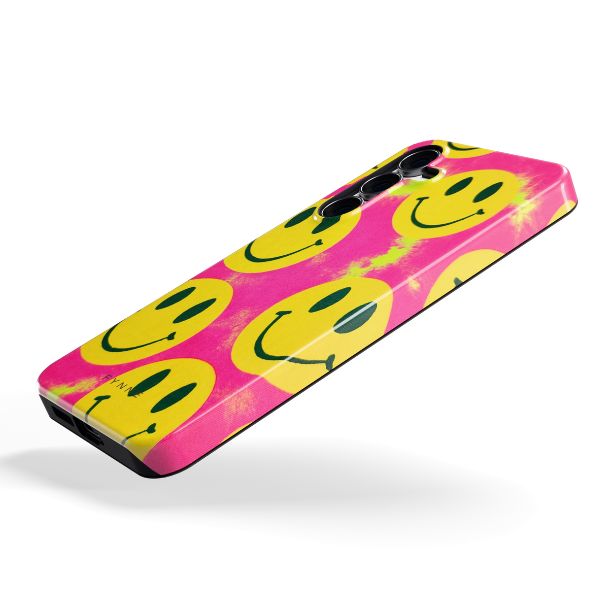 Smiley Tie-Dye hoesje voor Galaxy S25 FE, schuin