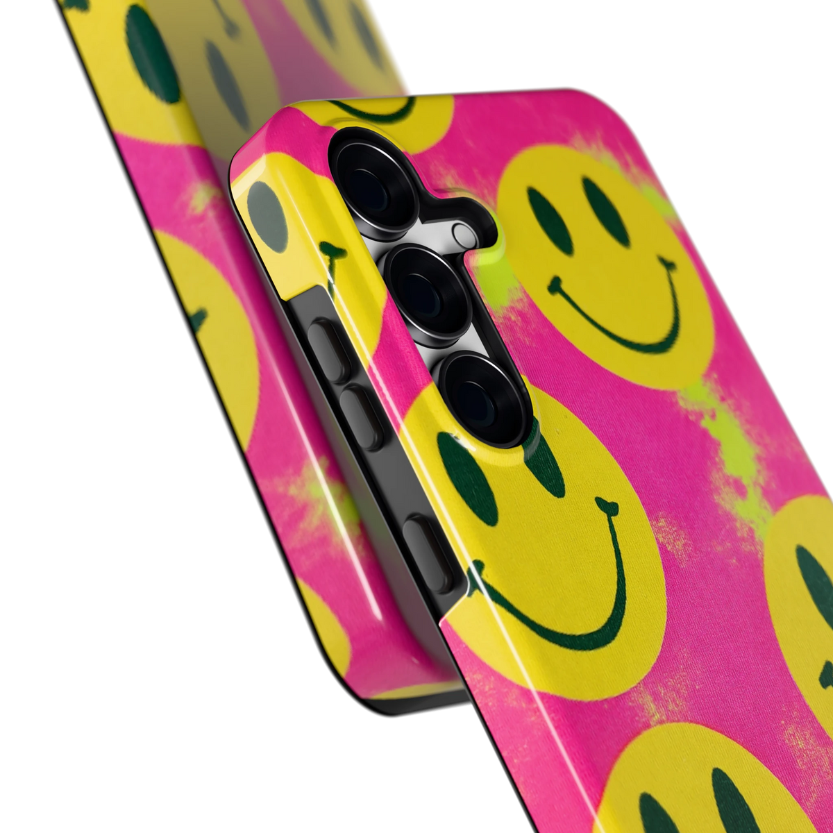 Smiley Tie-Dye hoesje voor Galaxy S25 FE, close-up