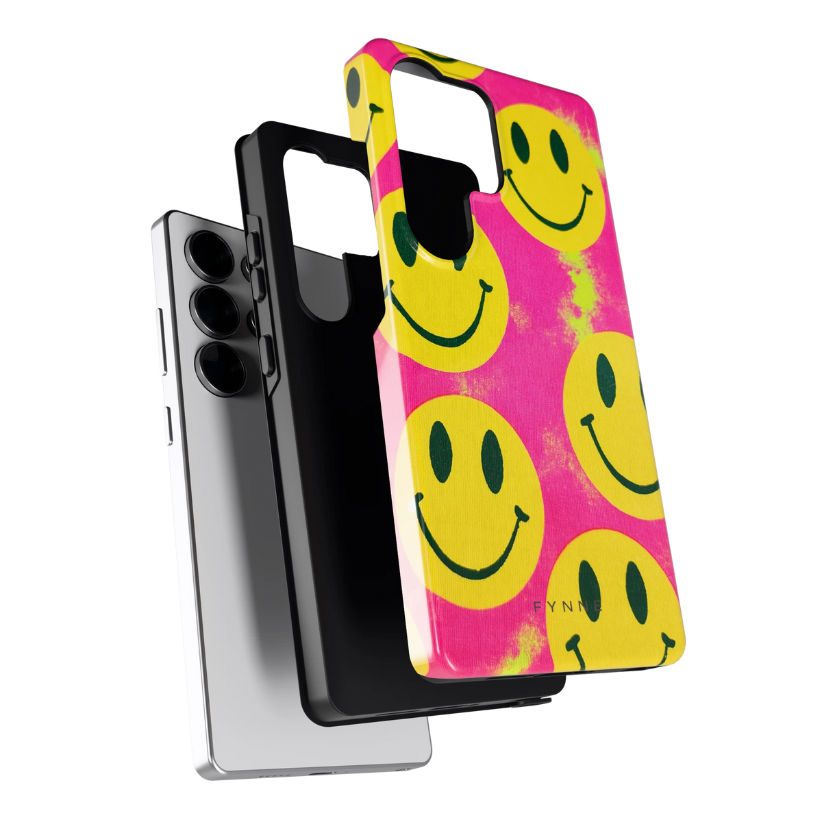 Smiley Tie-Dye hoesje voor Galaxy S25 Ultra, los van de telefoon