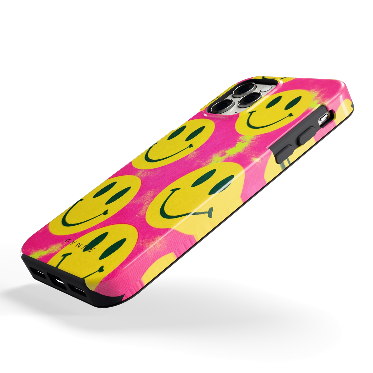 Smiley Tie-Dye hoesje voor iPhone 11 Pro, schuin
