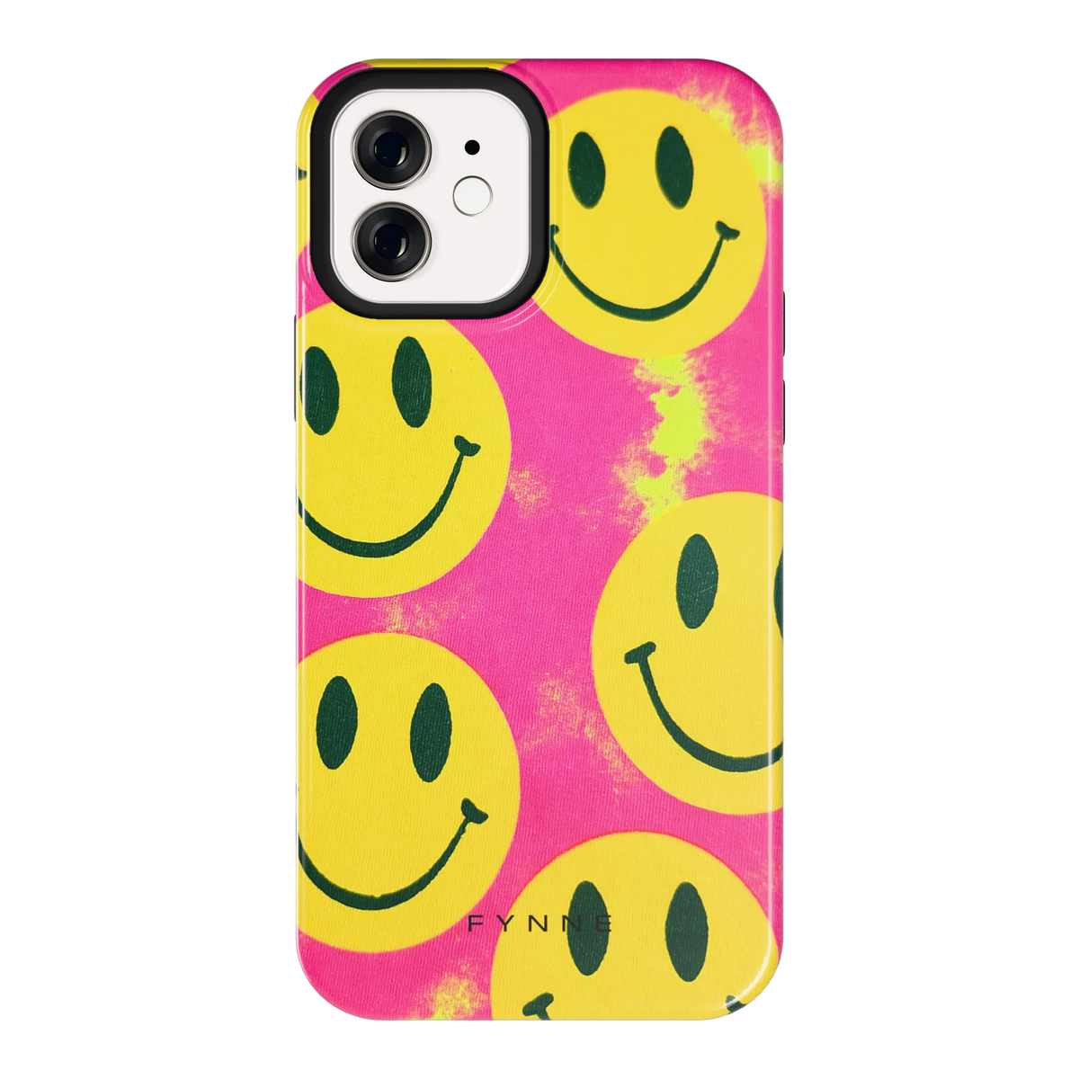 Smiley Tie-Dye hoesje voor iPhone 12, achterkant