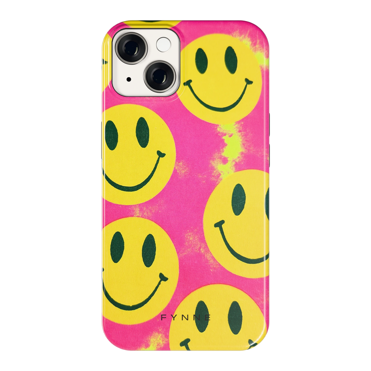 Smiley Tie-Dye hoesje voor iPhone 14, achterkant