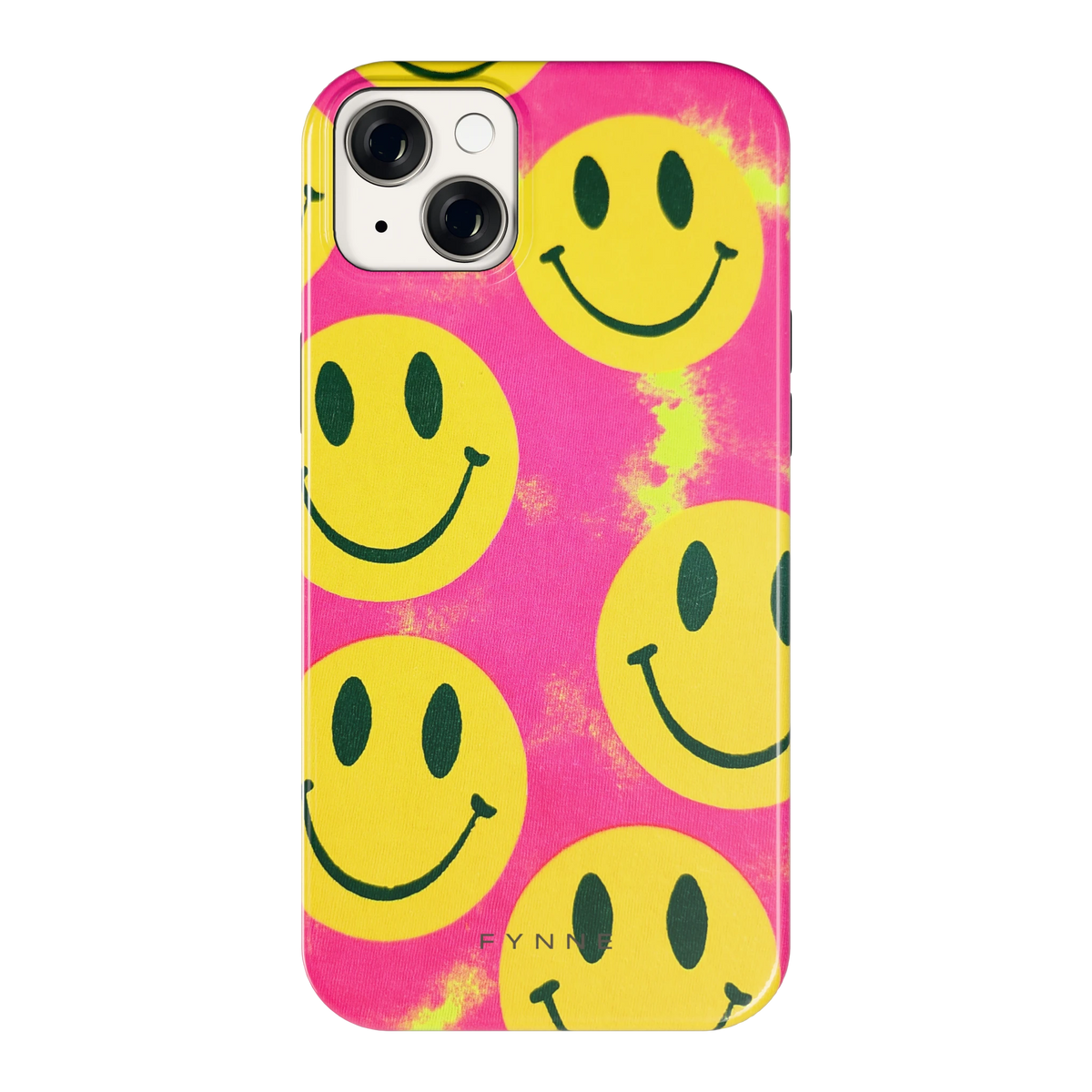 Smiley Tie-Dye hoesje voor iPhone 14 Plus, achterkant