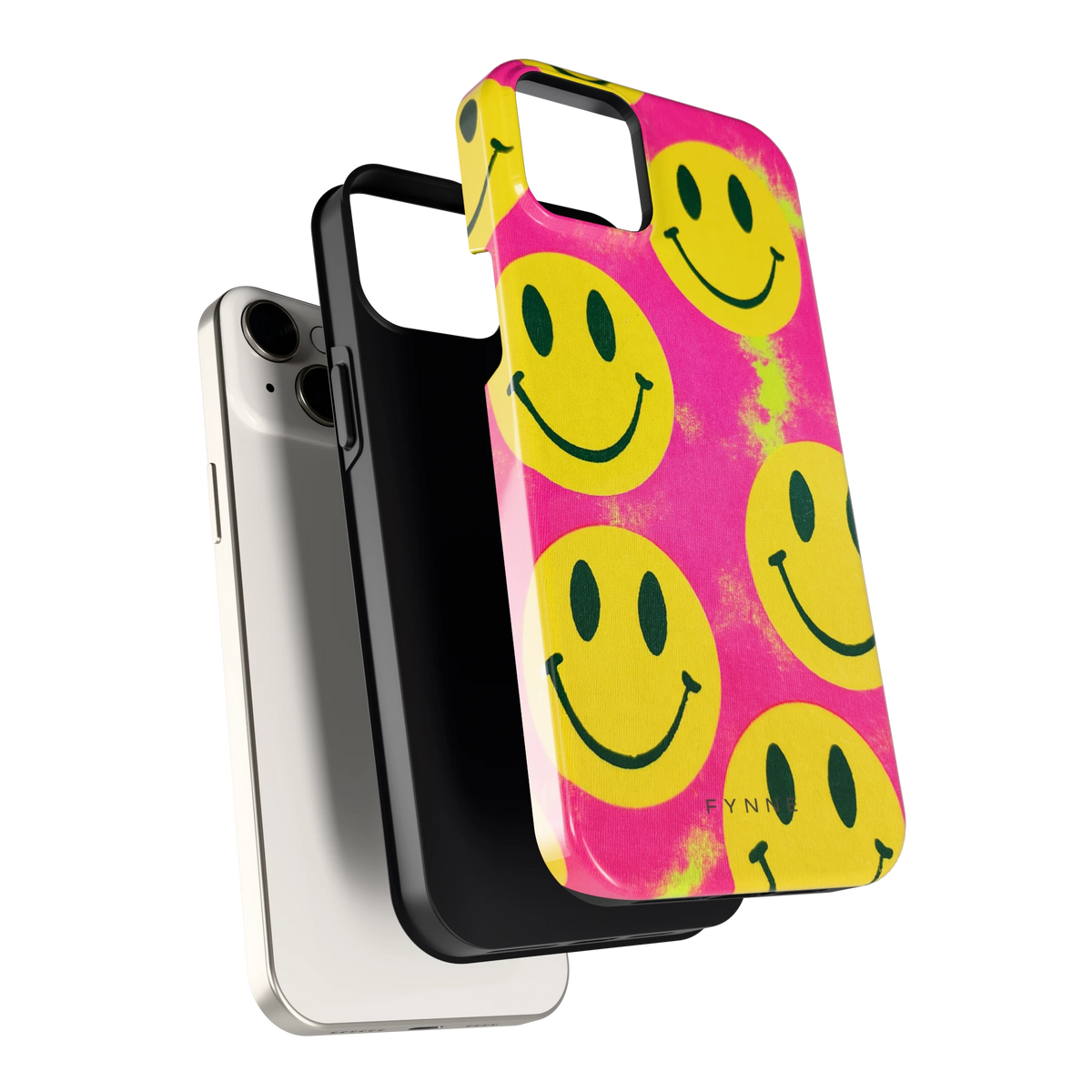 Smiley Tie-Dye hoesje voor iPhone 14 Plus, los van de telefoon