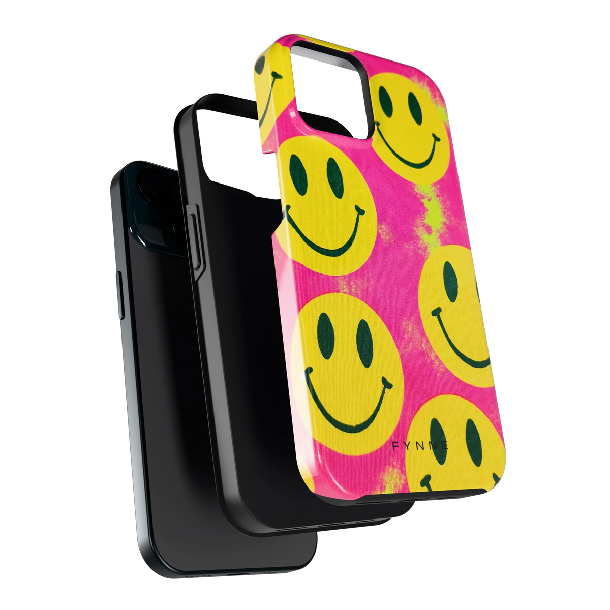 Smiley Tie-Dye hoesje voor iPhone 15, los van de telefoon
